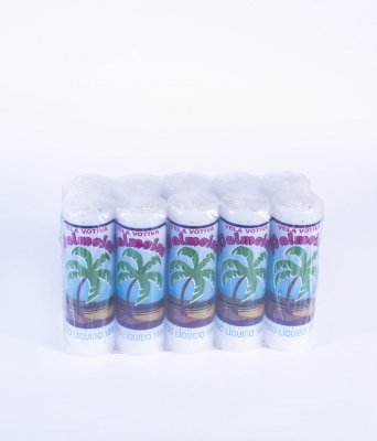 Votiva fina 180g Palmeira pacote com 10 velas (Branca)