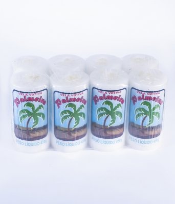 Votiva super grossa 450g Palmeira pacote com 8 velas(Branca)