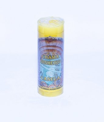 Vela chama dinheiro 260g essência canela unidade